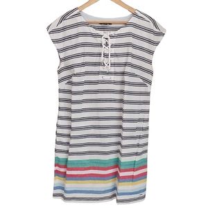 Tommy Hilfiger Cotton and Linen Coastal Market Stripe Dress